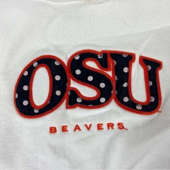 Oregon State Beavers Jansport White Hoodie – Polka Dot Lettering – Size M - Picture 4 of 8